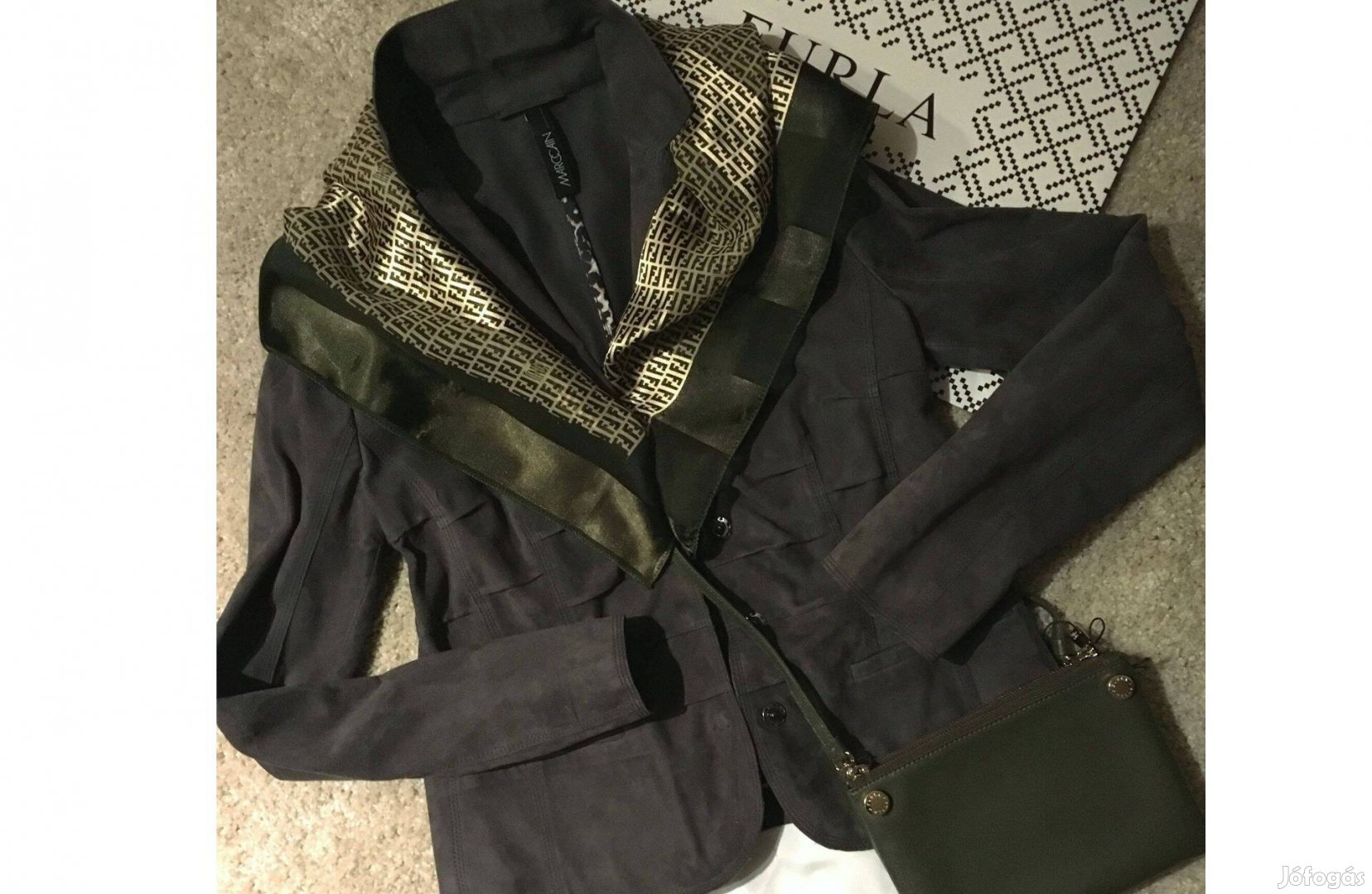 Marc Cain leather jacket , Marccain bőr blézer, kabát N3 méret