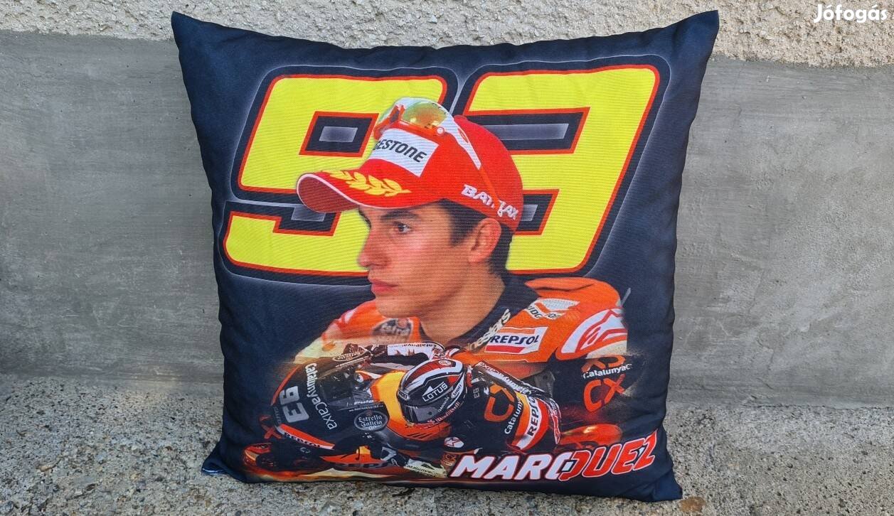 Marc Marquez Motogp 2 oldalas anyagában színezett díszpárna