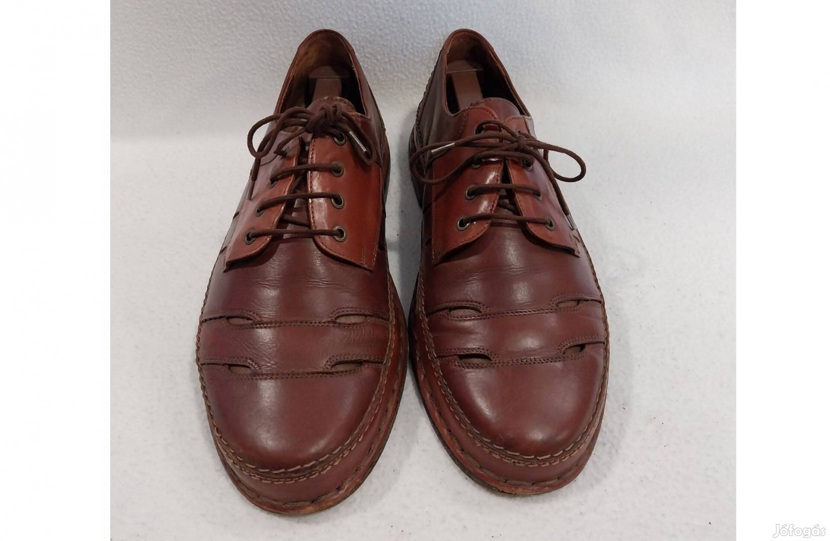 Marc férfi félcipő 9,5 43, nyári derby, barna, bőr