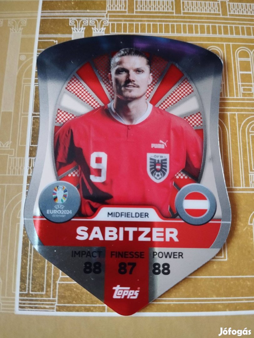 Marcel Sabitzer (Ausztria) Chrome Pro Elite Schield Euro 2024 kártya
