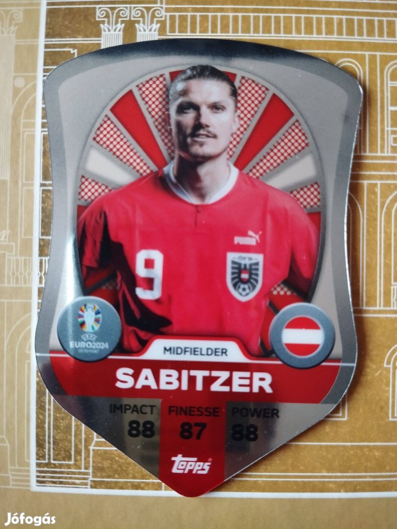 Marcel Sabitzer (Ausztria) Chrome Pro Elite Schield Euro 2024 kártya