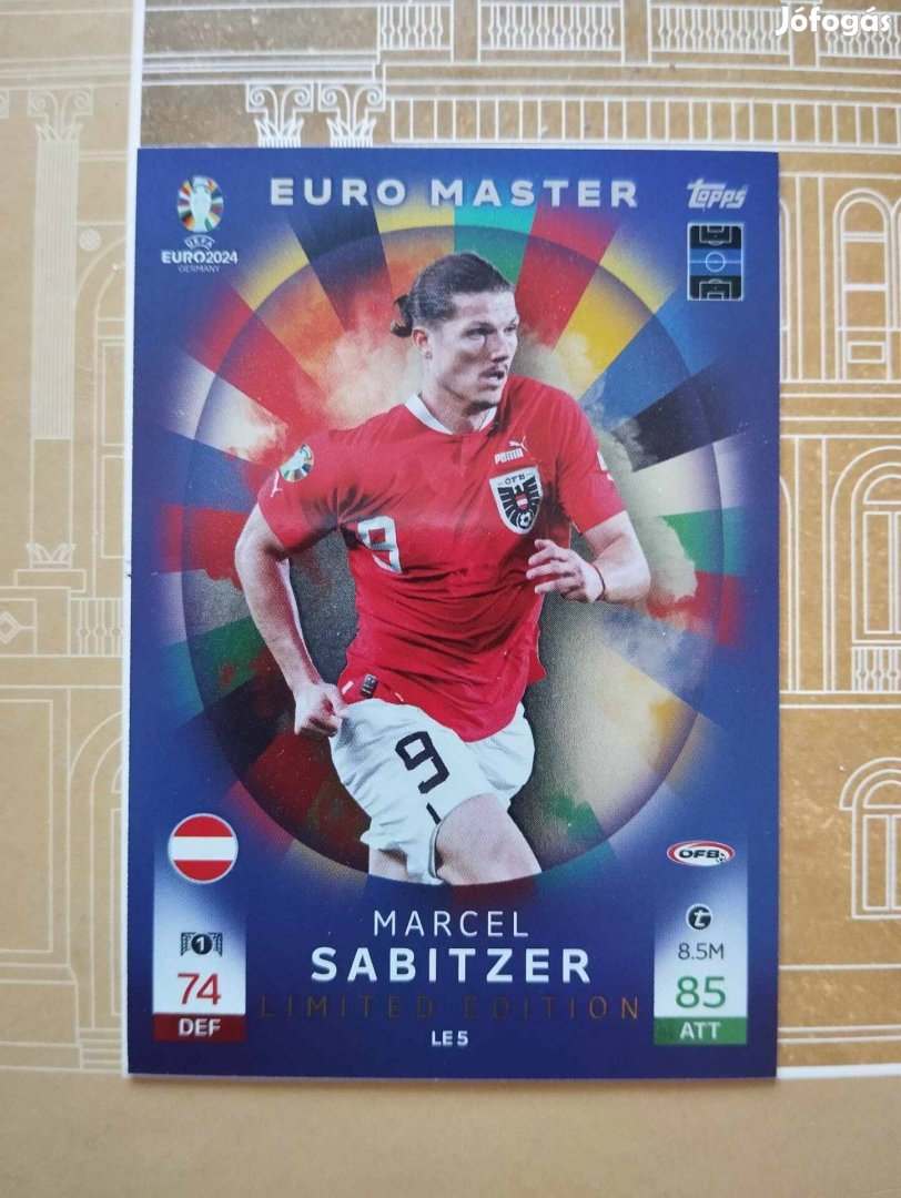 Marcel Sabitzer (Ausztria) Limited Edition Euro 2024 focis kártya