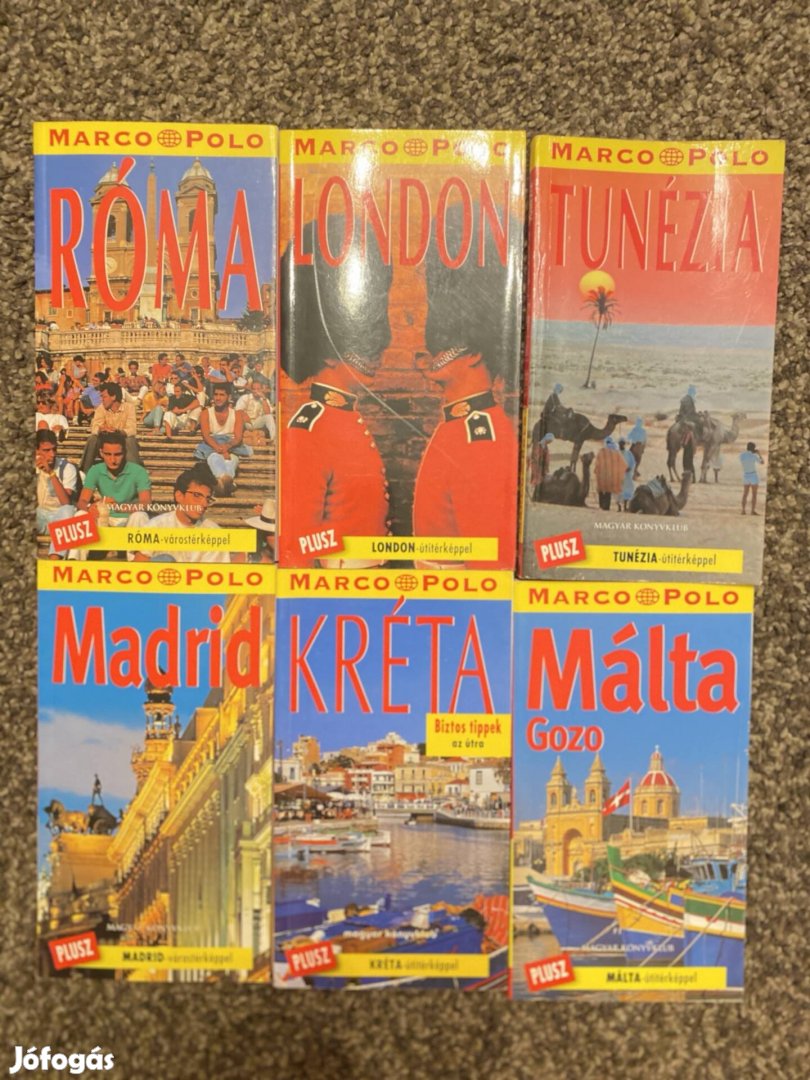 Marco Polo könyvek : Róma , London, Tunézia, Madrid, Kréta, Málta