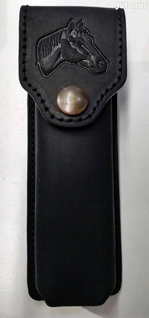 Marhabőrből kézzel készült bicskatok, álló, kisebb változat