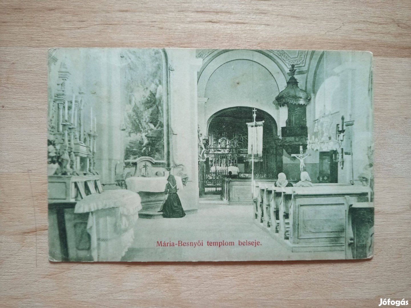 Mária-Besnyői templom belseje 1914 képeslap