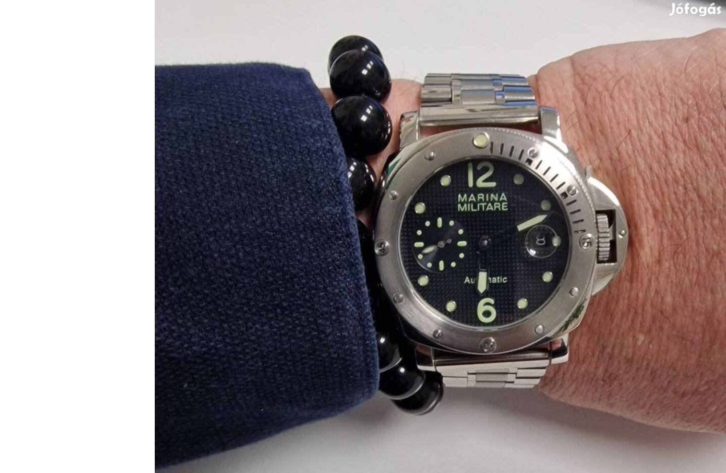 Marina Militare 44 mm automata férfi karóra rozsdamentes acél szíjjal