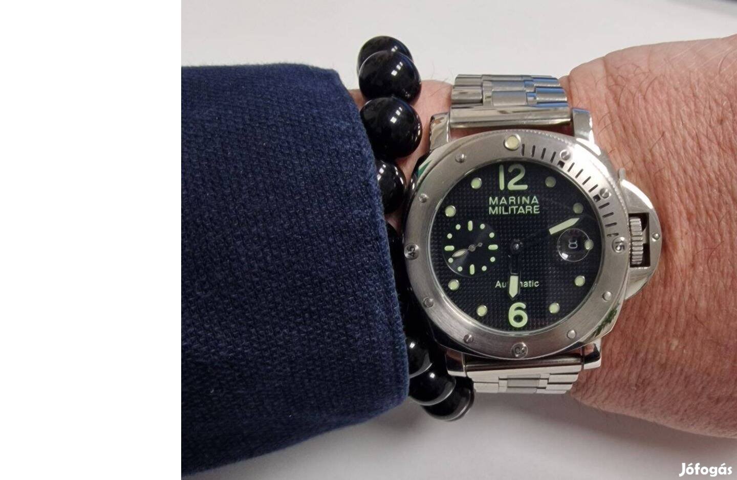 Marina Militare 44 mm automata férfi karóra rozsdamentes acél szíjjal