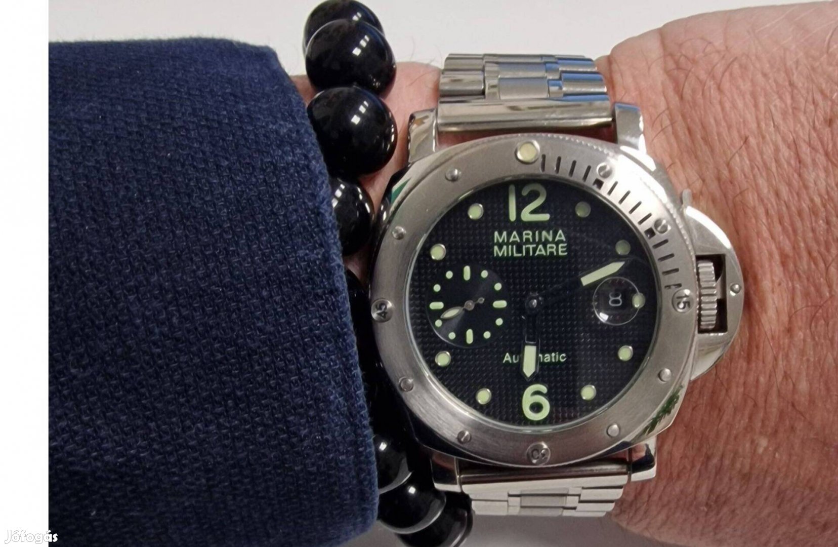 Marina Militare 44mm automata férfi karóra rozsdamentes acél szíjjal