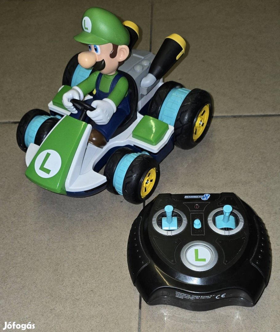 Mario Kart Luigi távirányítós  autó-Nintendo (Jakks)