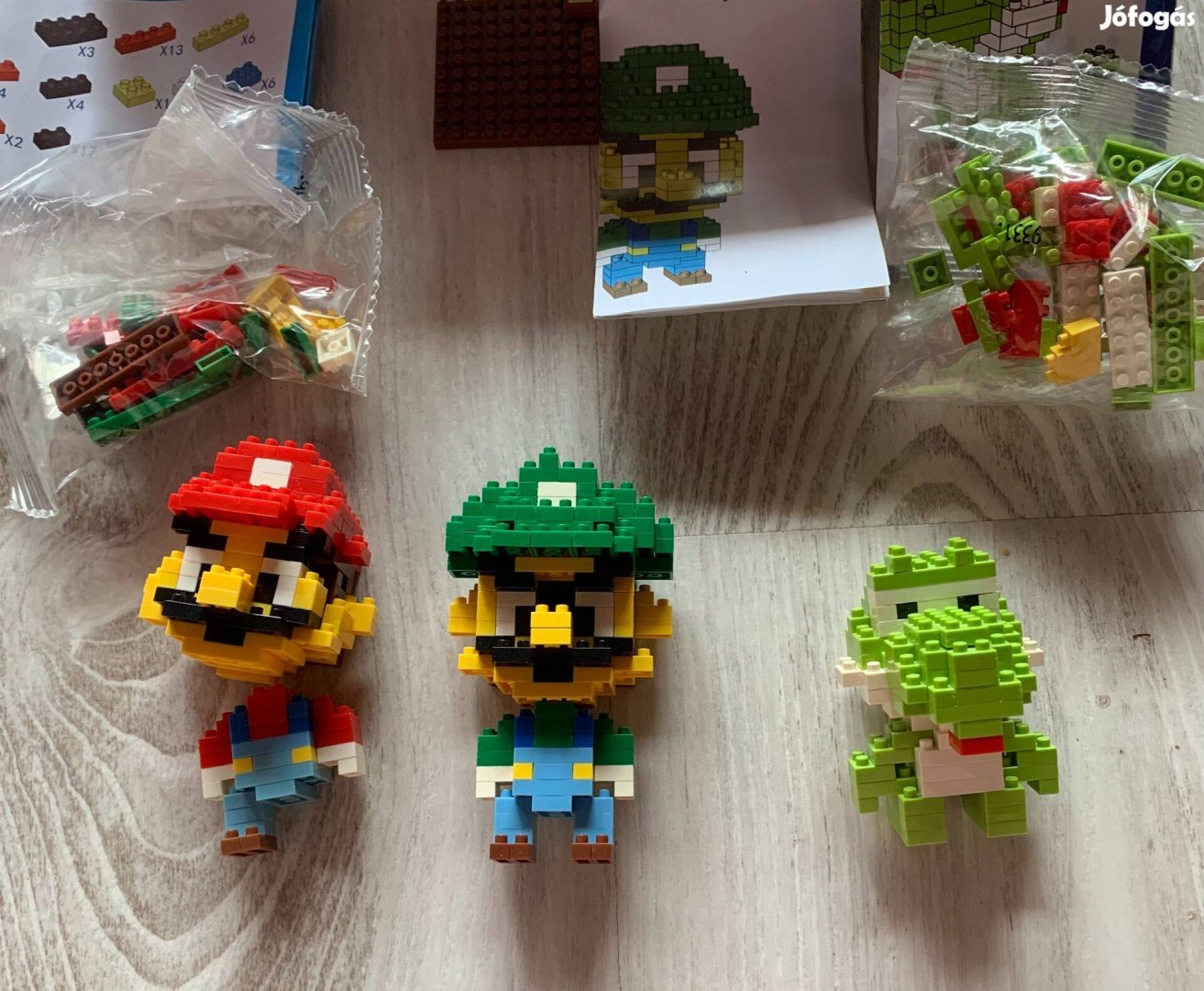 Mario - Luigi - Yoshi építőkockák