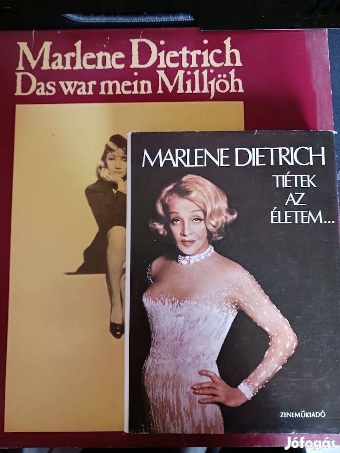 Marlene Dietrich bakelit+ életrajzi könyv