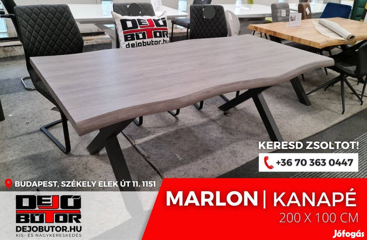 Marlon étkezőasztal famintás szürke színű 98x200 cm 117.000 Ft
