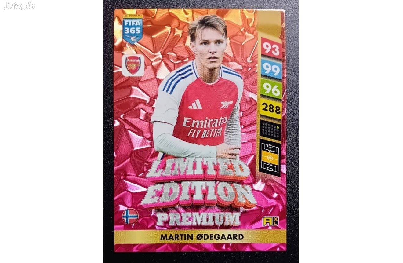 Martin Ödegaard Arsenal Limited Edition focis kártya Panini FIFA 2025