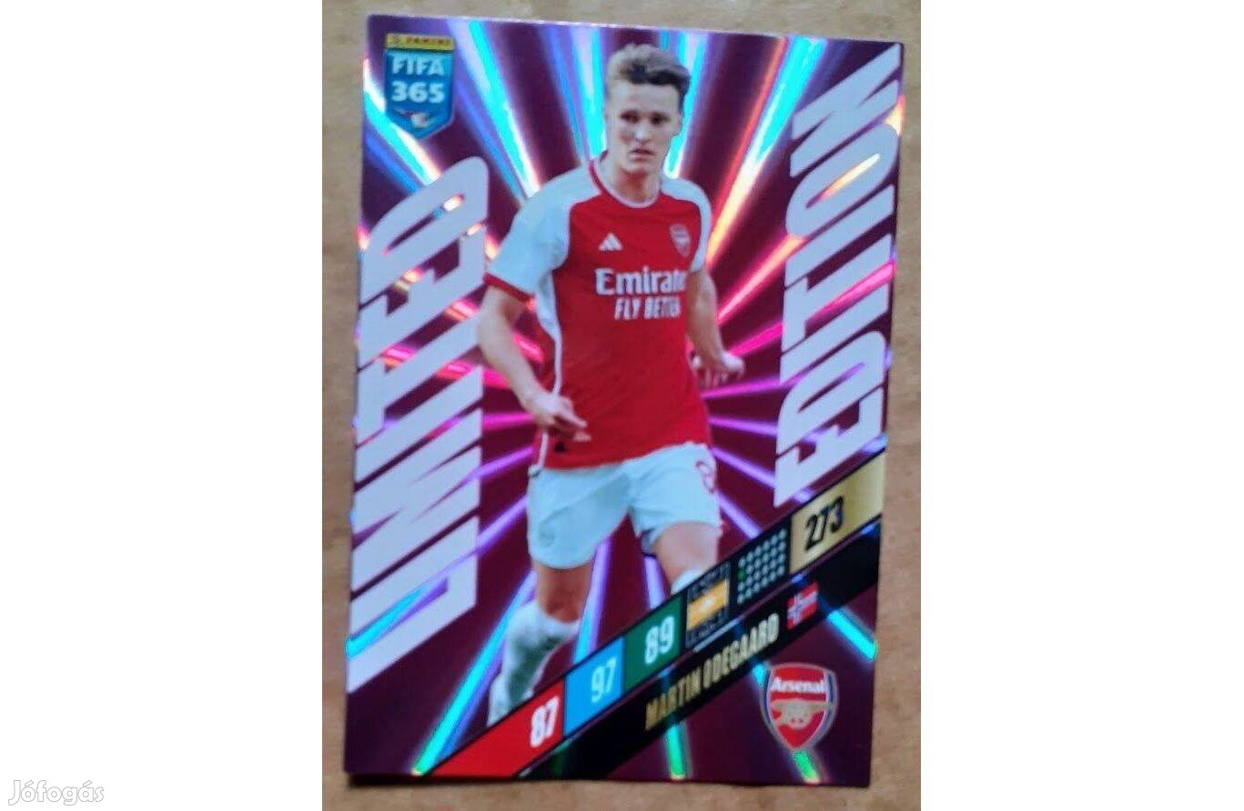 Martin Odegaard Arsenal Limited focis kártya Panini FIFA 365: 2024