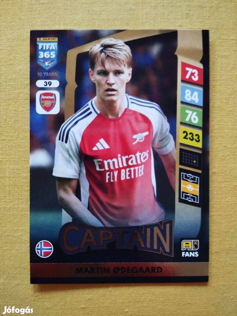 Martin Odegaard (Arsenal) FIFA 365 2025 Captain focis kártya