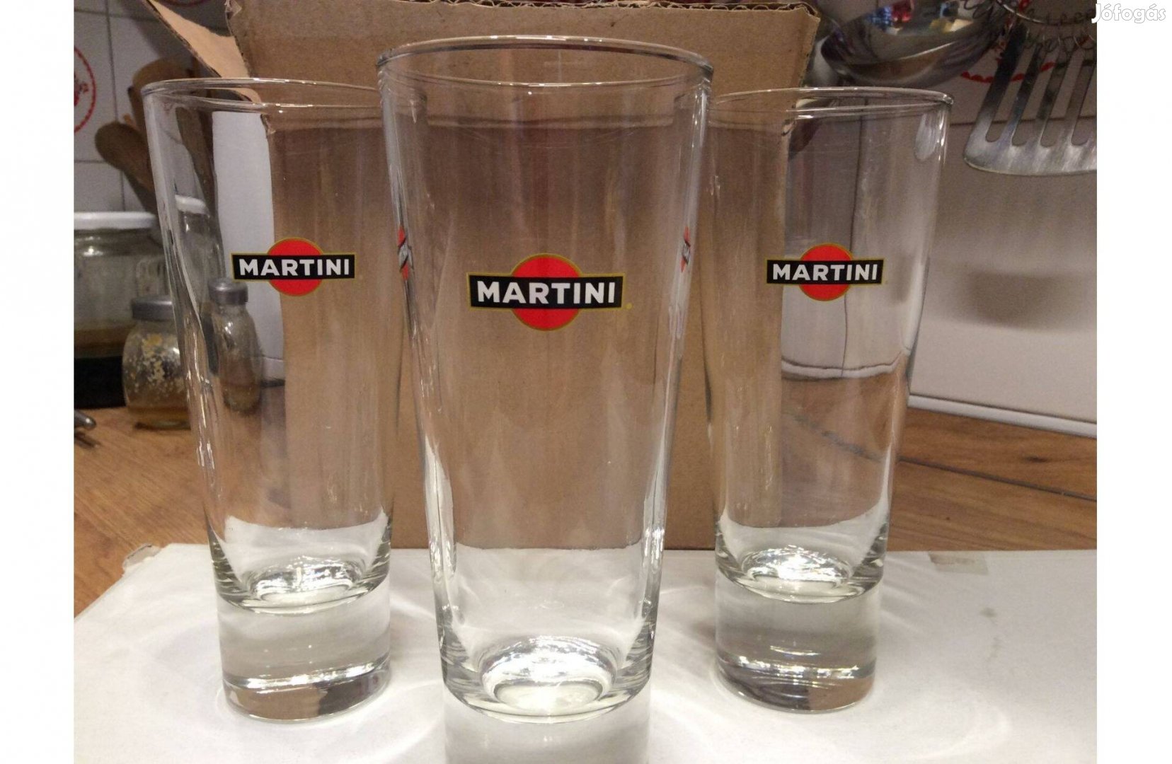 Martinis pohár Új 2.5dl üvegpohár Martini 0,25l