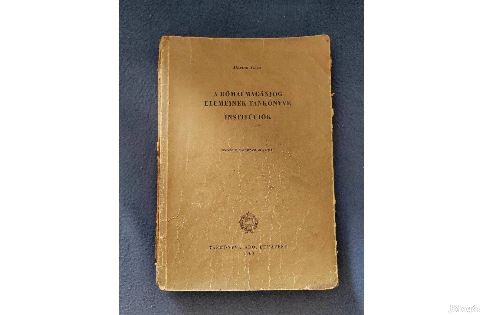 Marton Géza- Római Magánjog Elemeinek Tankönyve