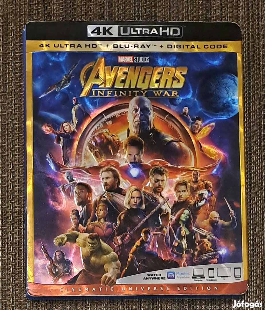 Marvel Avengers Bosszúállók Végtelen Háború Blu Ray angol német hang