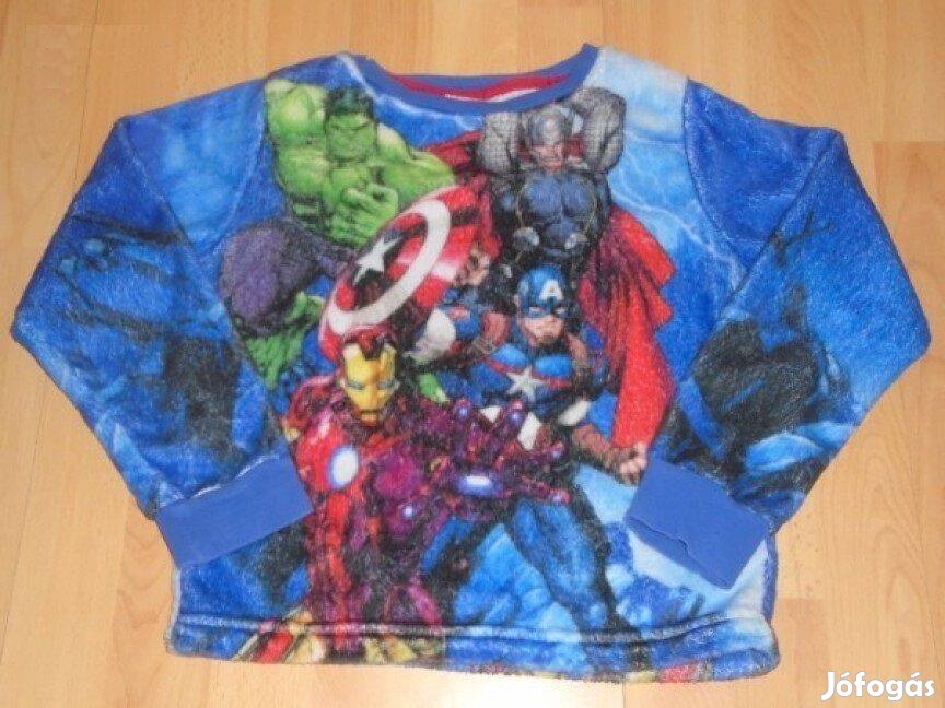 Marvel Bosszúállók mintás felső 6-7 évesre (méret 122) kék