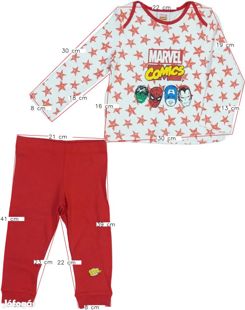 Marvel Új (címke nélküli) Fiú Pizsama (Méret: 80)