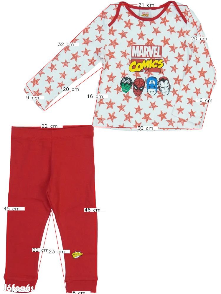 Marvel Új (címke nélküli) Fiú Pizsama (Méret: 86)