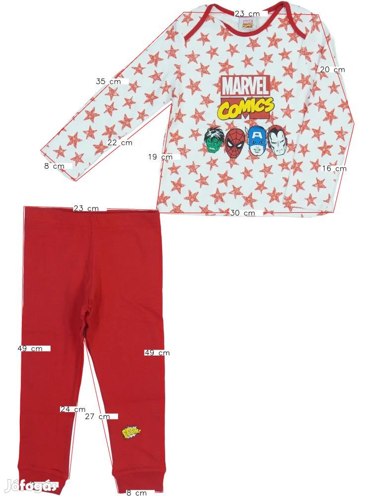 Marvel Új (címke nélküli) Fiú Pizsama (Méret: 92)