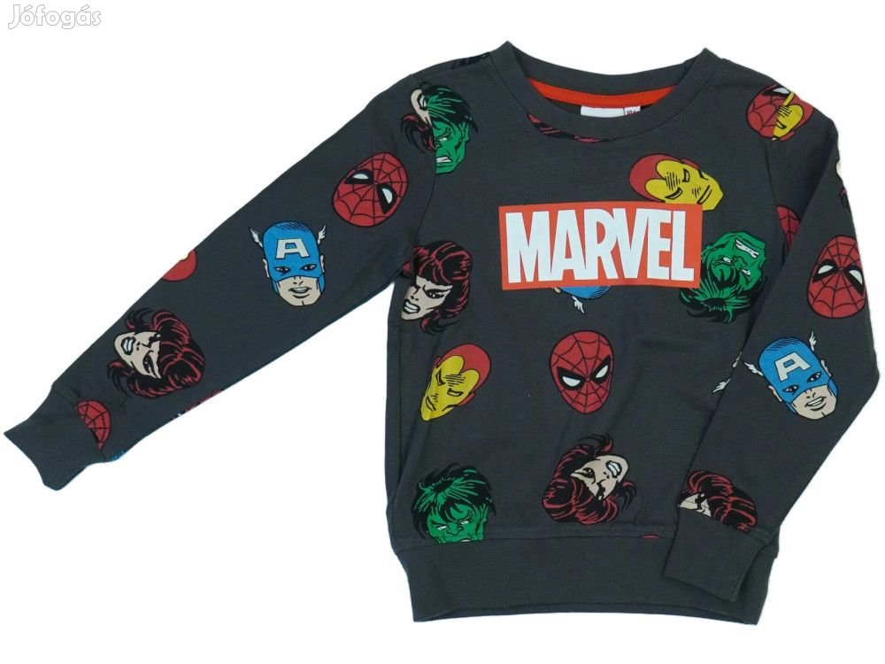 Marvel Új (címkés) Fiú Hosszú ujjú felső (Méret: 104)
