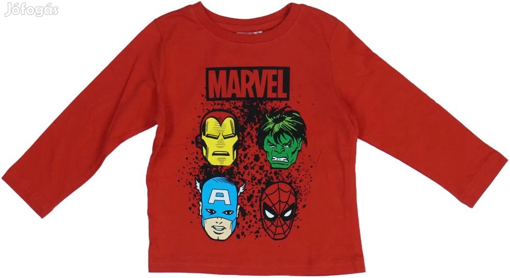 Marvel Új (címkés) Fiú Hosszú ujjú felső (Méret: 104)
