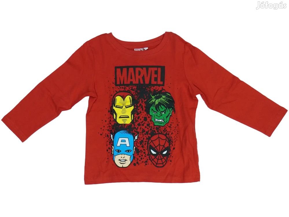 Marvel Új (címkés) Fiú Hosszú ujjú felső (Méret: 110)