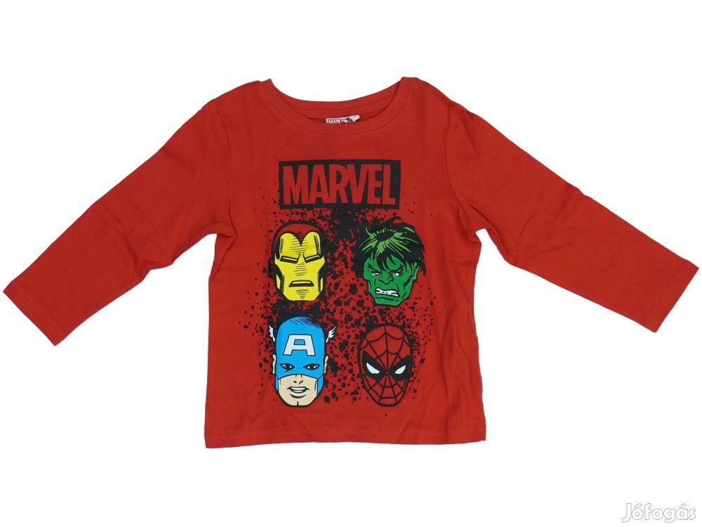 Marvel Új (címkés) Fiú Hosszú ujjú felső (Méret: 110)