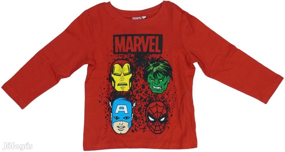 Marvel Új (címkés) Fiú Hosszú ujjú felső (Méret: 110)