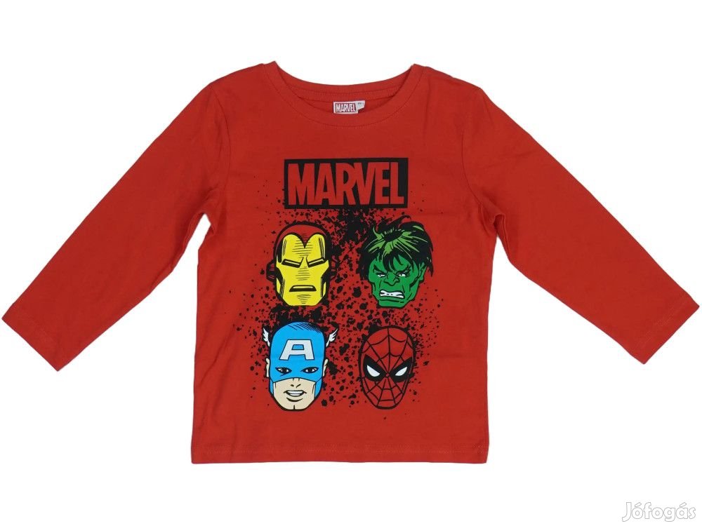 Marvel Új (címkés) Fiú Hosszú ujjú felső (Méret: 116)