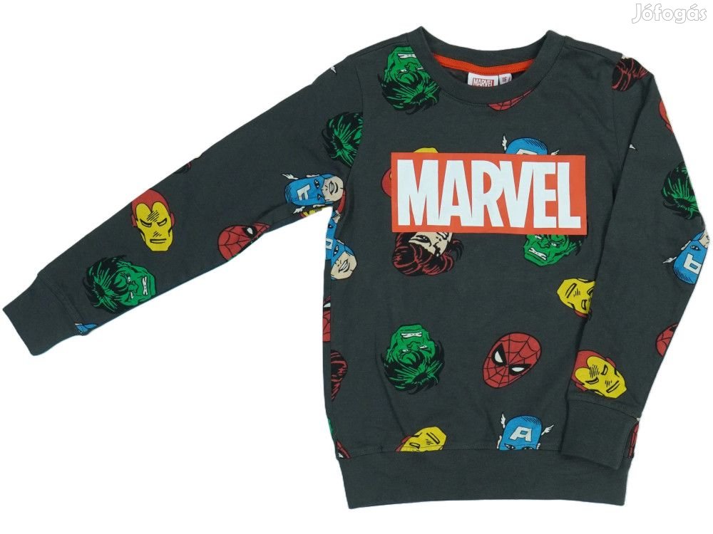 Marvel Új (címkés) Fiú Hosszú ujjú felső (Méret: 116)