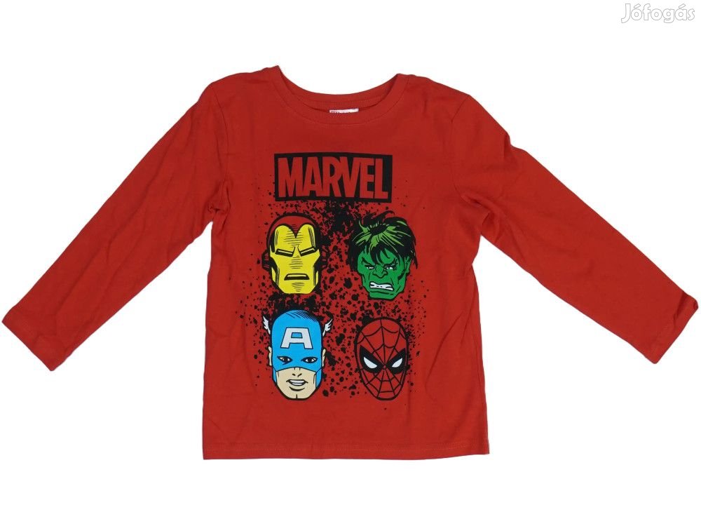 Marvel Új (címkés) Fiú Hosszú ujjú felső (Méret: 128)