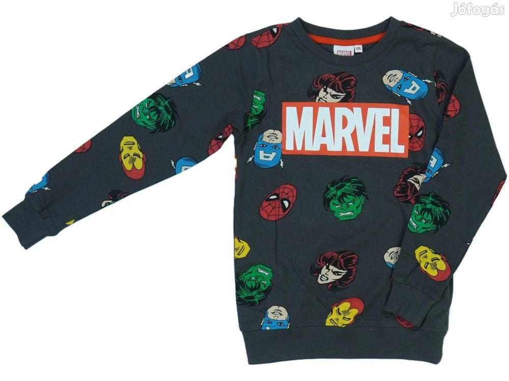 Marvel Új (címkés) Fiú Hosszú ujjú felső (Méret: 128)