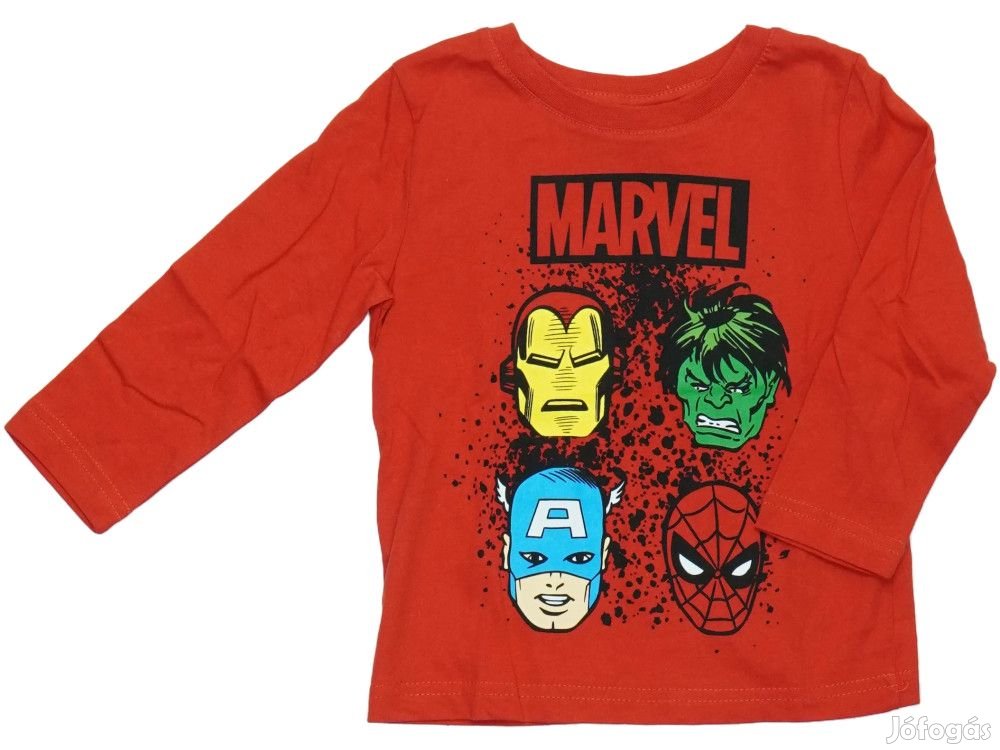 Marvel Új (címkés) Fiú Hosszú ujjú felső (Méret: 98)