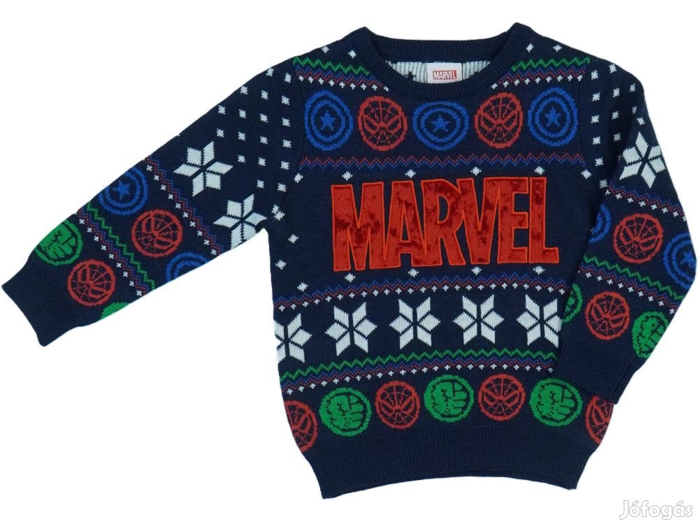 Marvel Új (címkés) Fiú Kötött pulcsi (Méret: 92)