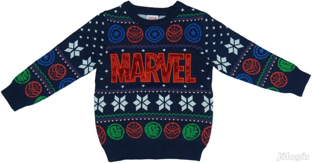 Marvel Új (címkés) Fiú Kötött pulcsi (Méret: 92)