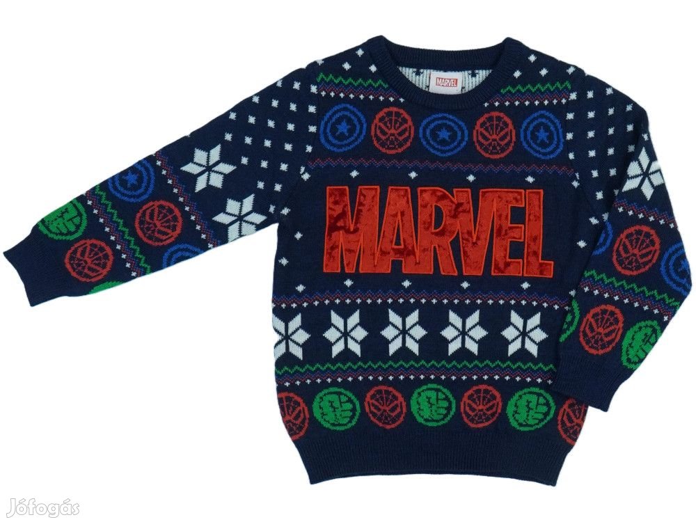 Marvel Új (címkés) Fiú Kötött pulcsi (Méret: 98)