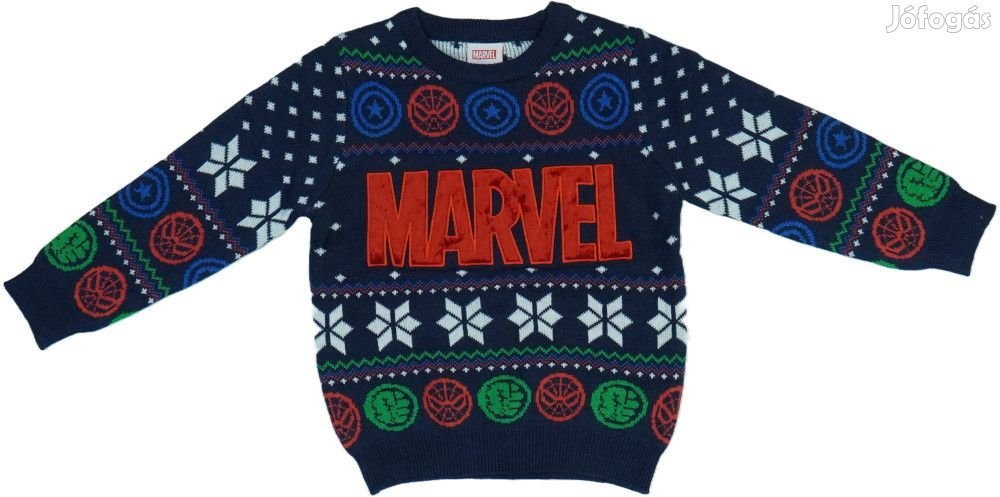 Marvel Új (címkés) Fiú Kötött pulcsi (Méret: 98)