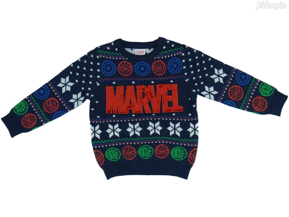 Marvel Új (címkés) Fiú Kötött pulcsi (Méret: 98)