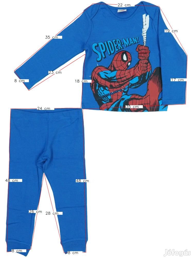 Marvel Új (címkés) Fiú Pizsama (Méret: 92)