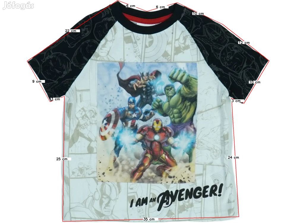 Marvel Új (címkés) Fiú Póló (Méret: 104)
