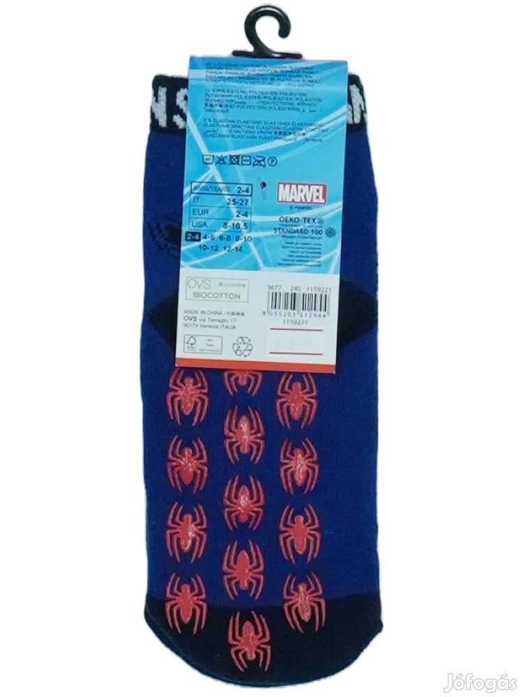 Marvel Új (címkés) Fiú Zokni (Méret: 104)