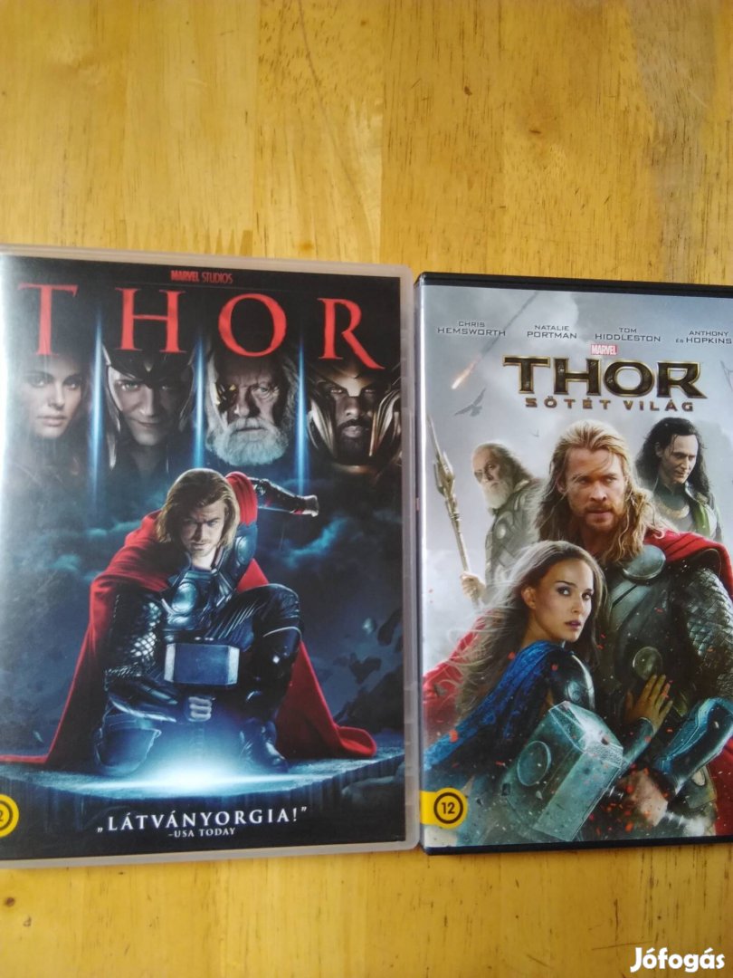 Marvel - Thor 1-2 újszerű dvd Chris Hemsworth 
