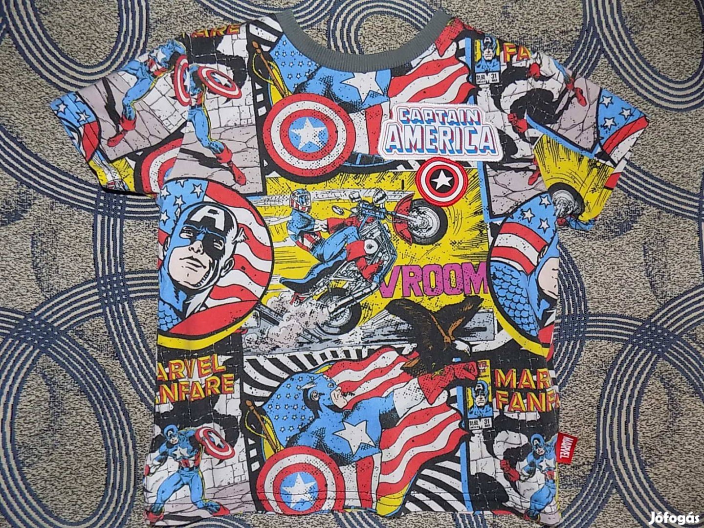Marvel képregényes pamut póló, 104-es