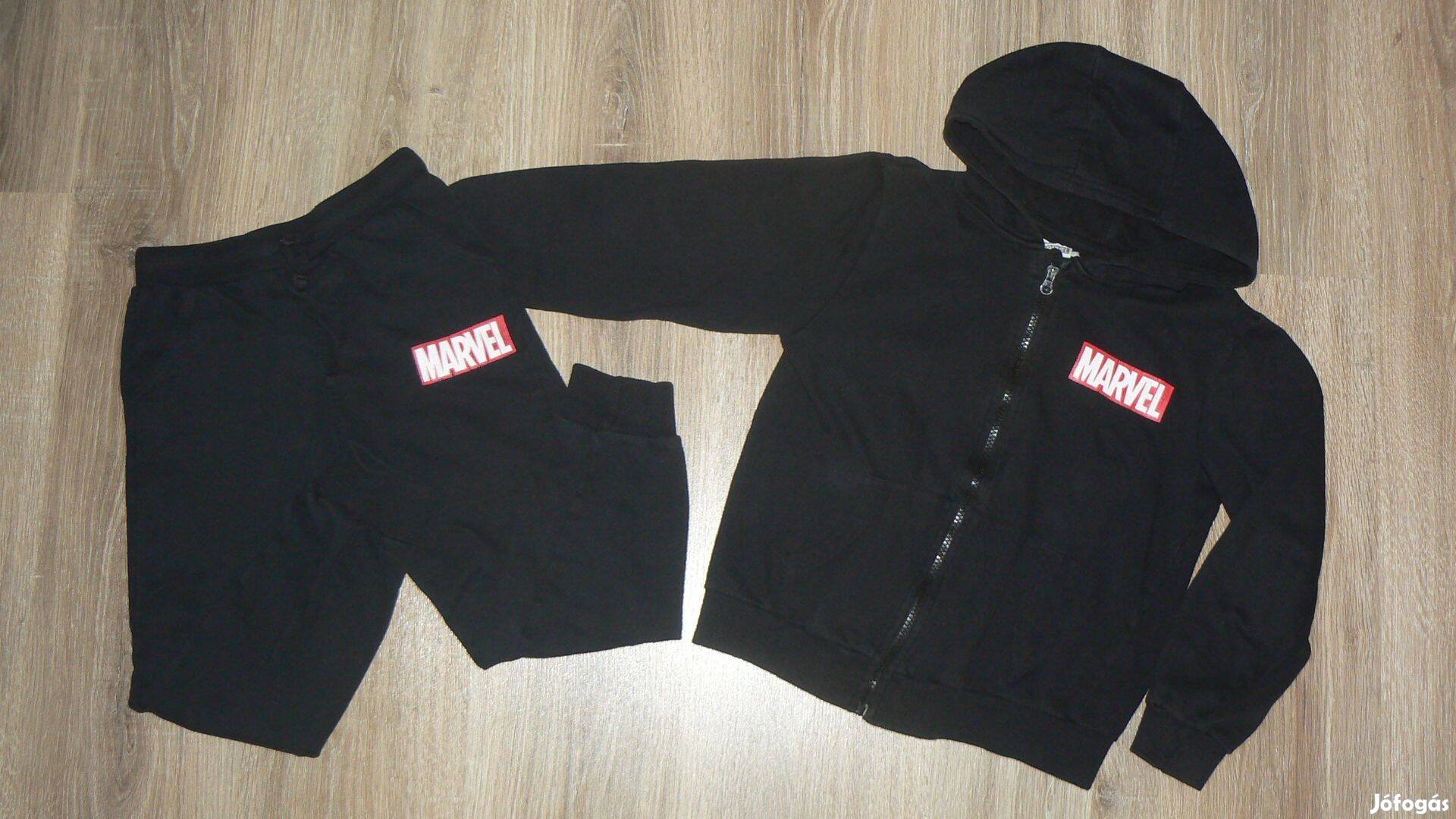 Marvel kisfiú 128-as pamut melegítő szett, pulóver+nadrág Hibátlan!
