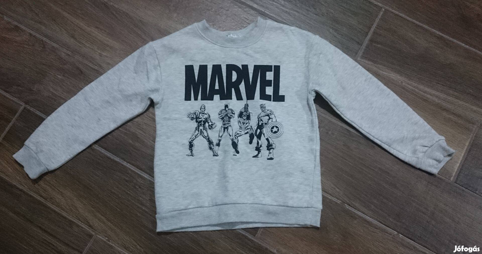 Marvel szürke gyerek pulóver 7-évesnek