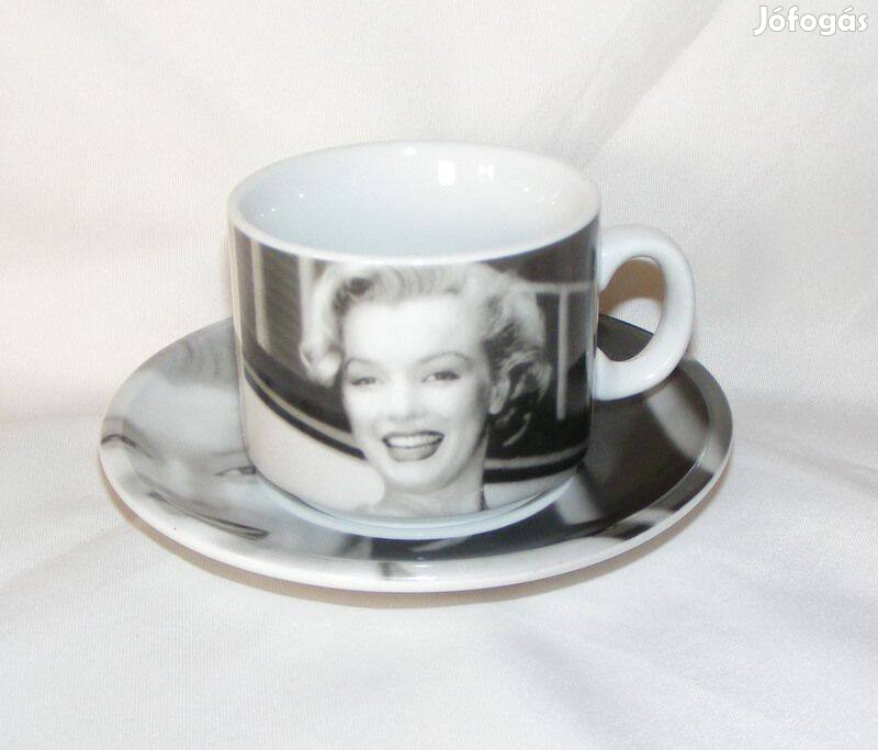 Marylin Monroe porcelán csésze alátéttel