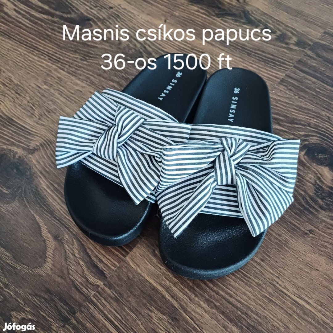 Masnis csíkos papucs 36-os